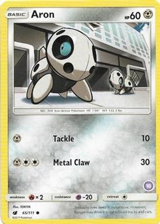 Aron (18)  SM Trainer Kit Alolan Sandslash & Alolan Ninetales - Common