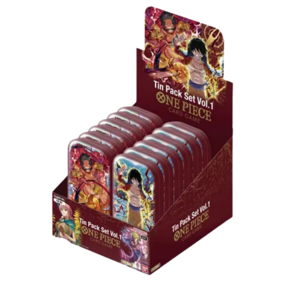 One Piece Tin Pack Set Vol. 1 Display