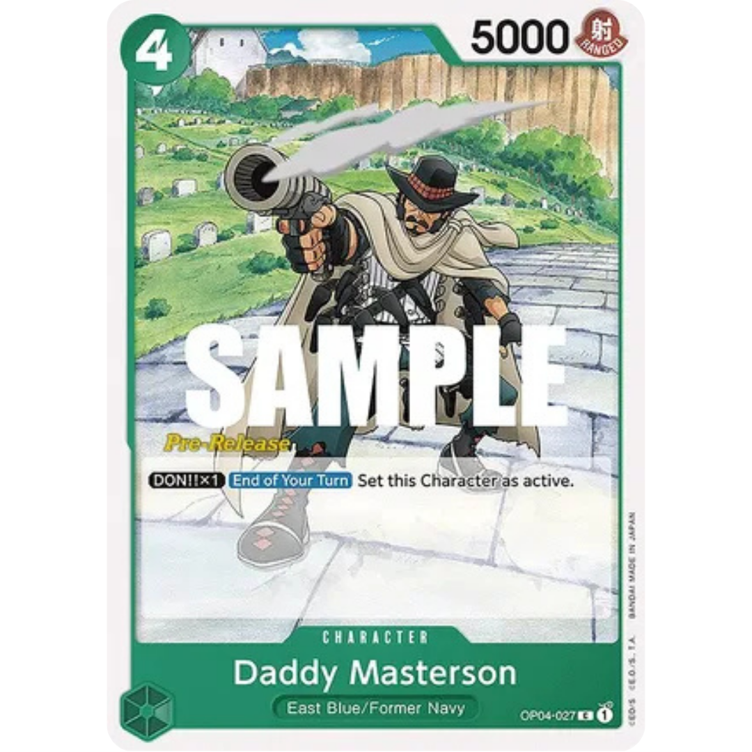 Daddy Masterson (OP04-027) - Kingdoms of Intrigue Pre-Release Cards
