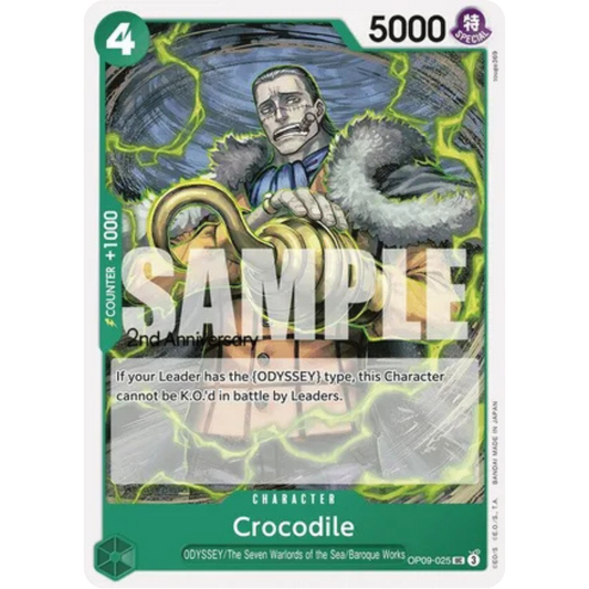 Crocodile (025) (OP09-025) - Emperors in the New World: 2nd Anniversary Tournament Cards