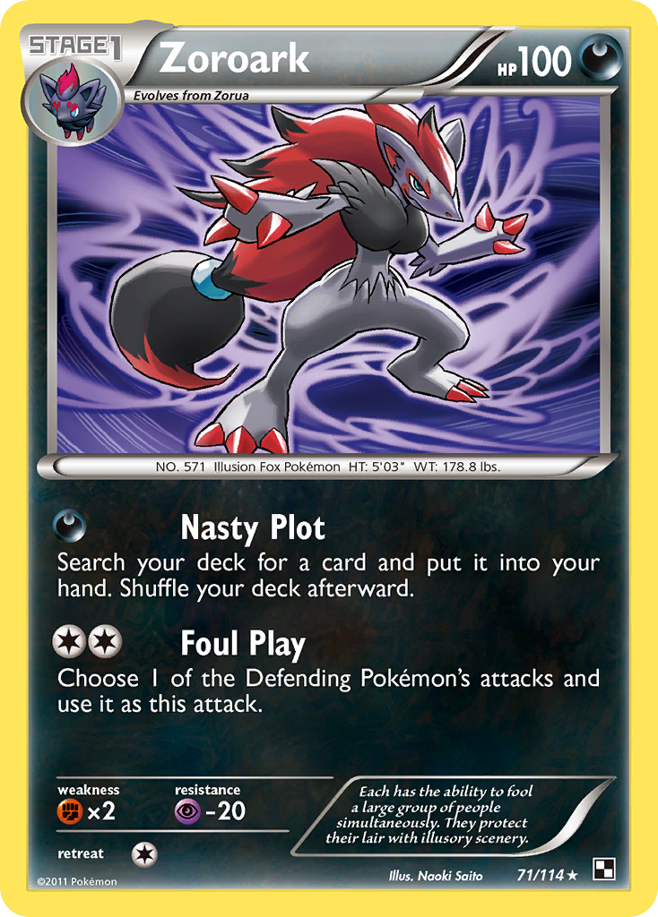 Zoroark 071  - Holofoil Black and White - Holo Rare