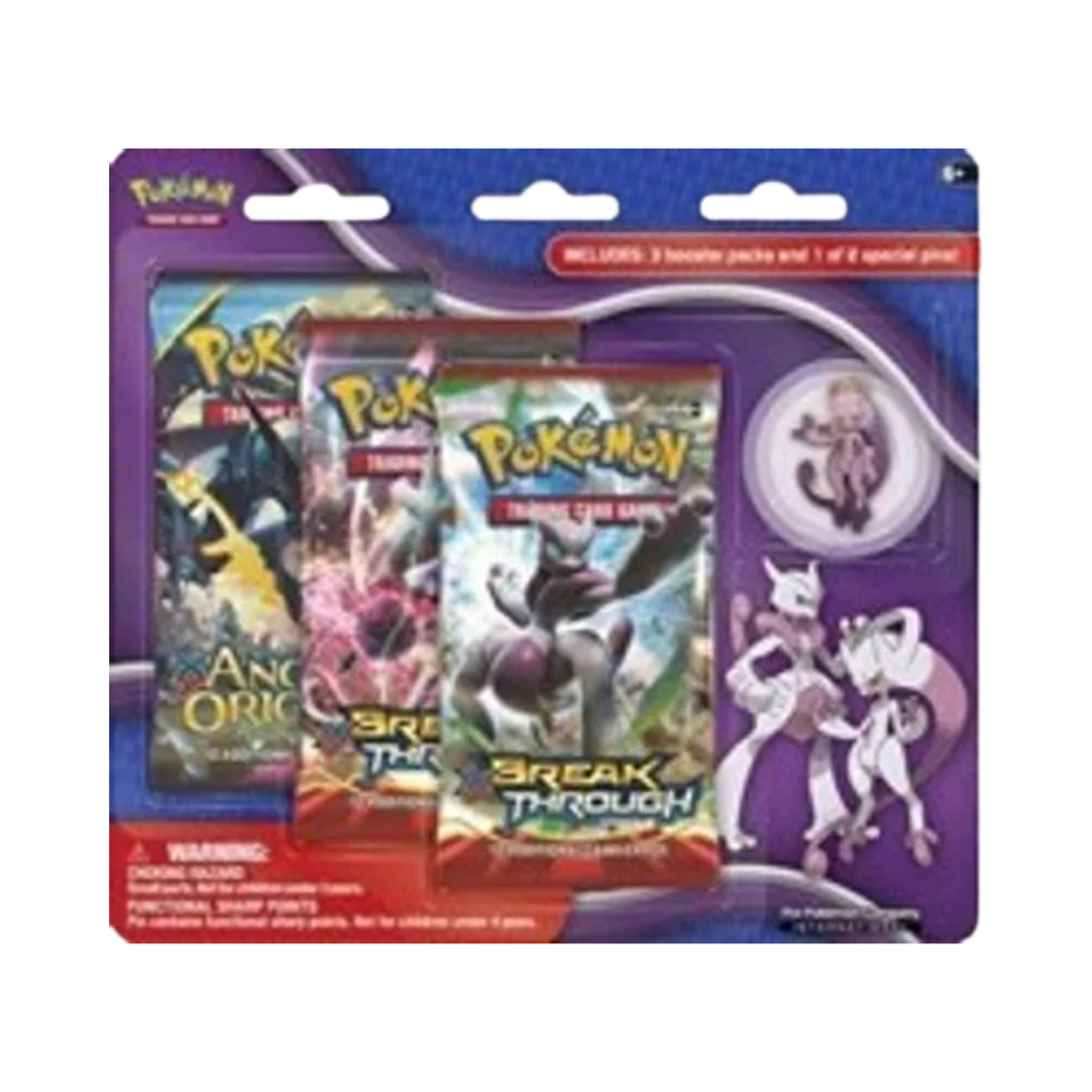 BREAKthrough Three Pack Pin Blisters [Mega Mewtwo Y]
