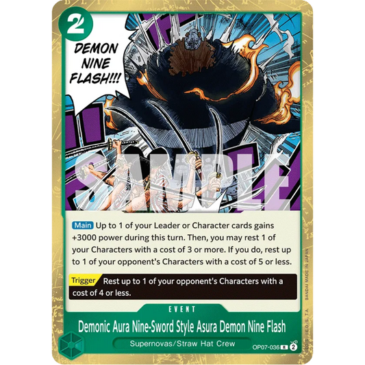 Demonic Aura Nine-Sword Style Asura Demon Nine Flash (OP07-036) - 500 Years in the Future Foil