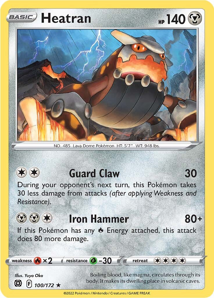 Heatran 100  SWSH09 Brilliant Stars - Rare