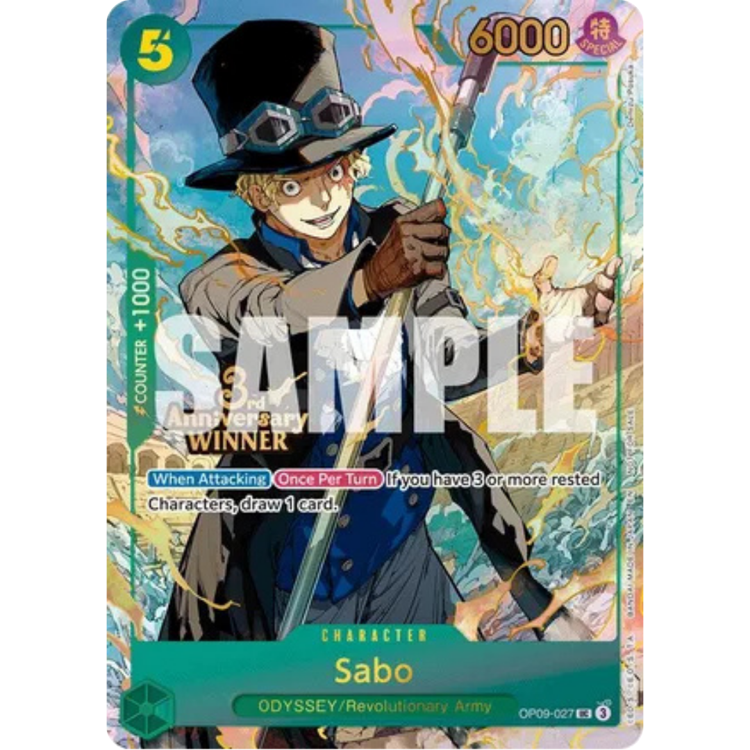 Sabo - OP09-027 (3rd Anniversary Winner) (OP09-027) - One Piece Promotion Cards Foil