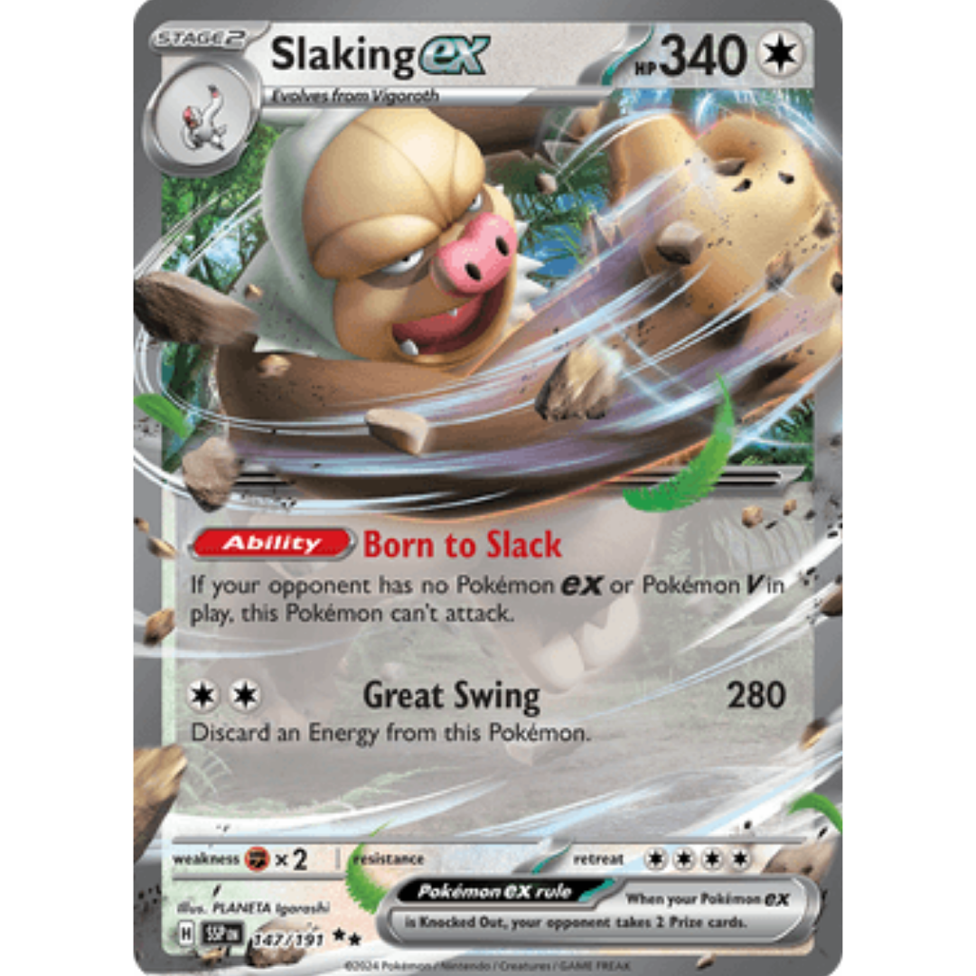 Slaking ex 147/191  - Holofoil SV08 Surging Sparks - Double Rare