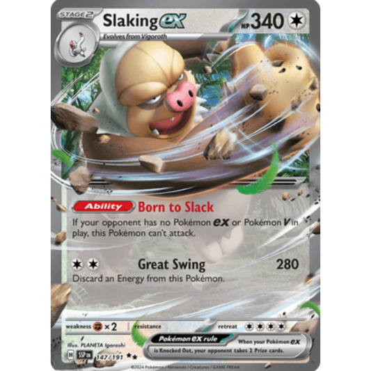 Slaking ex 147/191  - Holofoil SV08 Surging Sparks - Double Rare