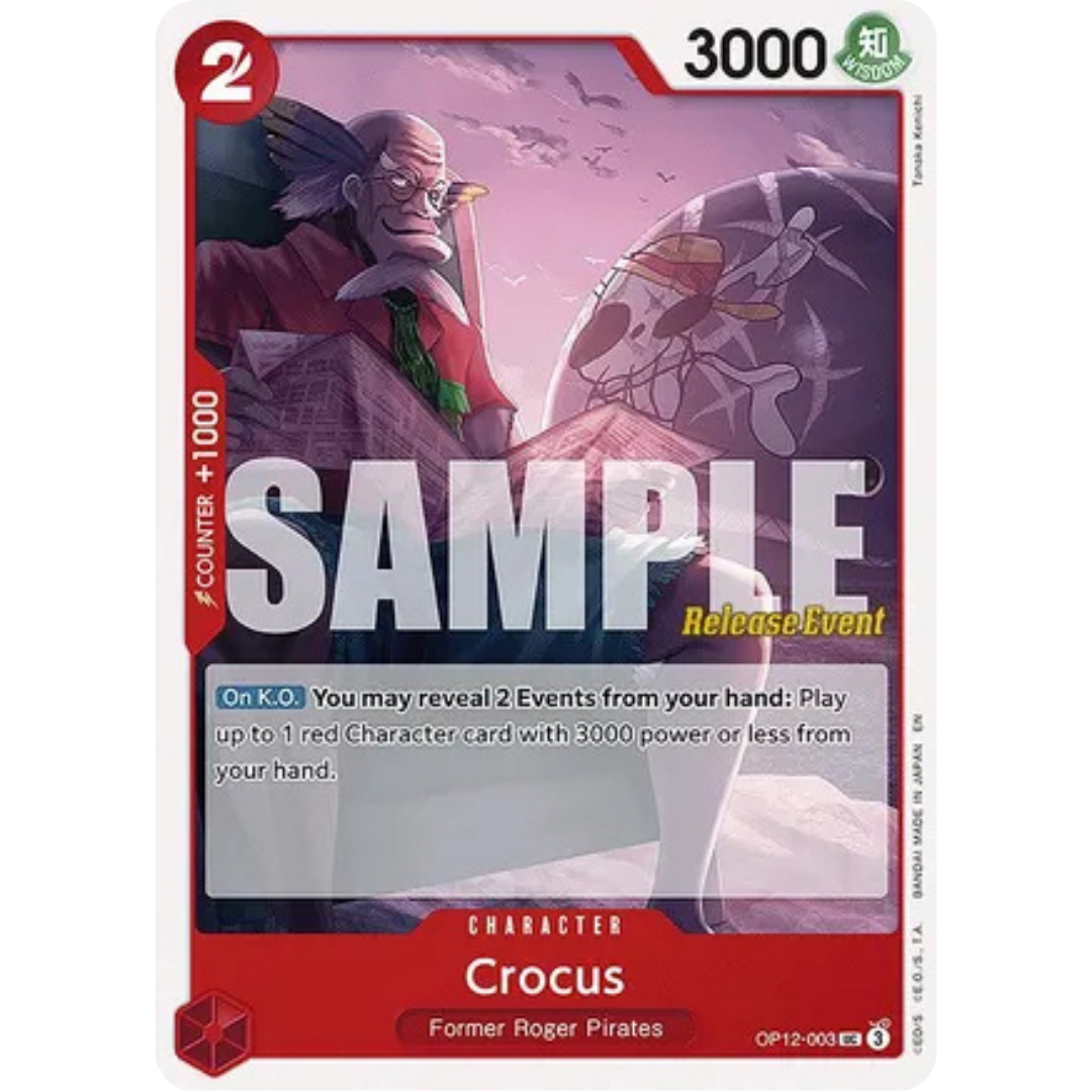 Crocus (OP12-003) - Legacy of the Master Release Event Cards