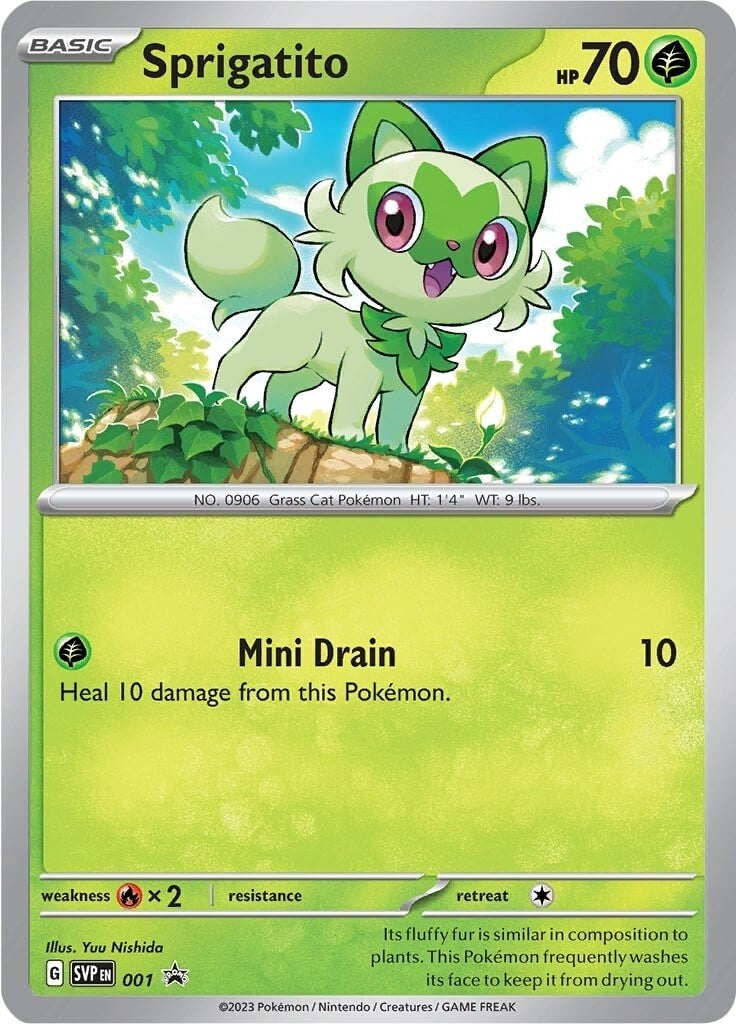 Sprigatito 001  - Holofoil SV Scarlet & Violet Promo Cards - Promo