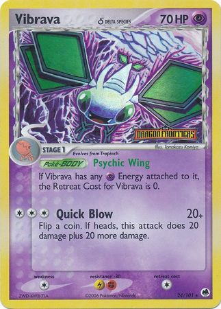 Vibrava 024/101  - Reverse Holofoil Dragon Frontiers - Rare