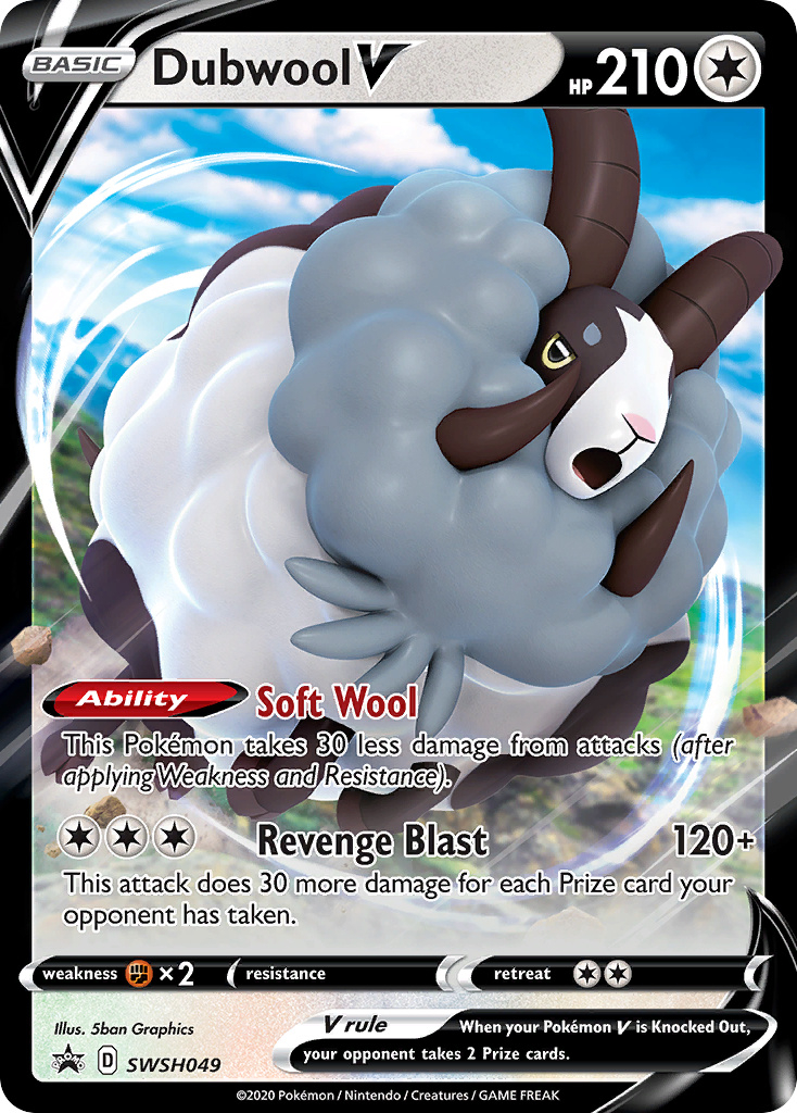 Dubwool V SWSH049  - Holofoil Jumbo Cards - Promo