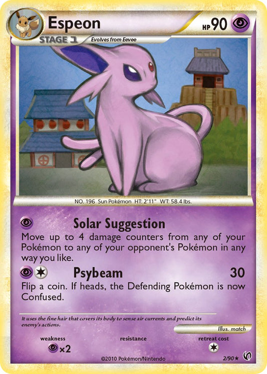 Espeon - 2/90 (HGSS Undaunted)/090  Deck Exclusives - Rare