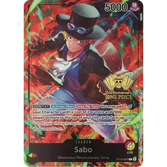 Sabo (2nd Anniversary Tournament) (ST13-001) - One Piece Promotion Cards Foil