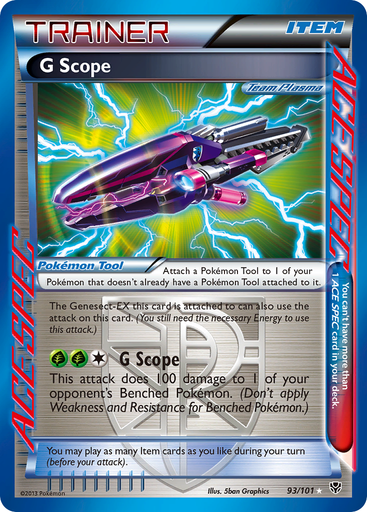 G Scope (Team Plasma)  - Holofoil Plasma Blast - Rare Ace