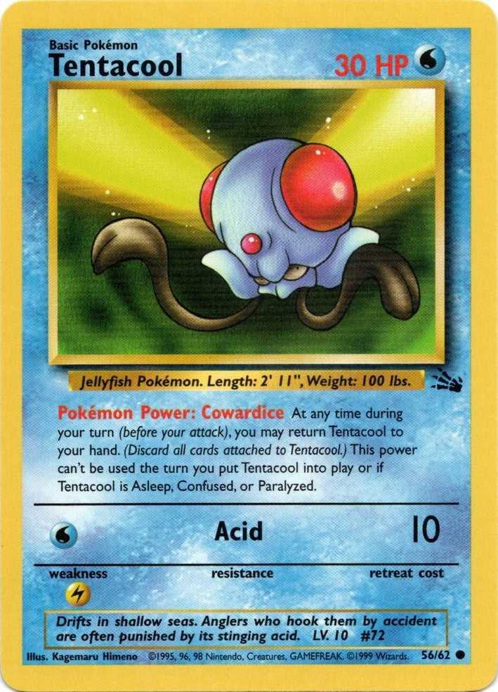 Tentacool 056  - Unlimited Fossil - Common
