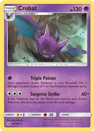 Crobat - 56/149 (Cosmos Holo)/149  - Holofoil Blister Exclusives - Promo