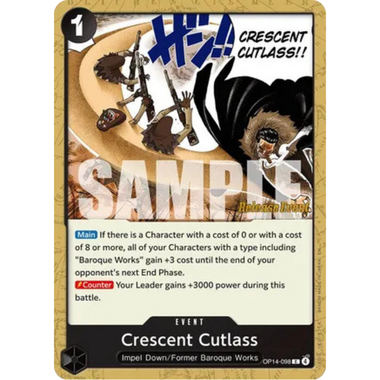 Crescent Cutlass (OP14-098) - The Azure Sea's Seven Release Event Cards