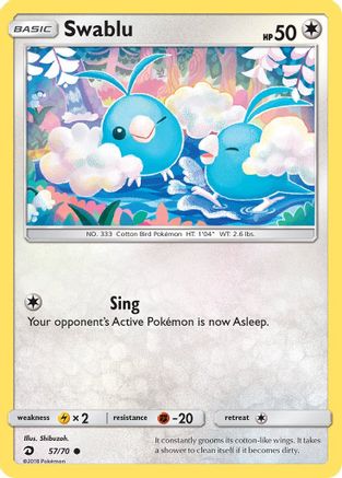 Swablu (57) 057  Dragon Majesty - Common