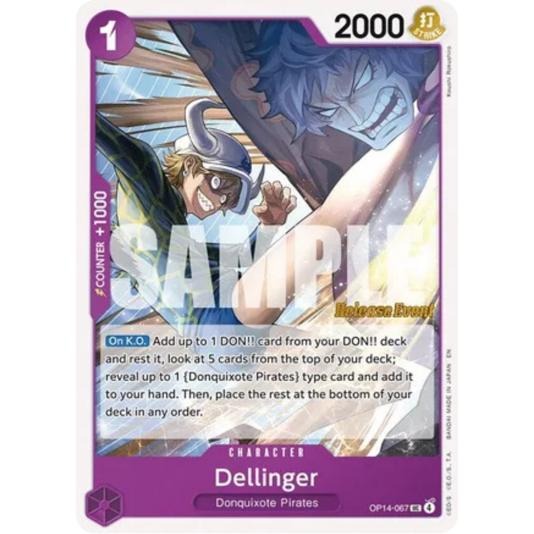 Dellinger (OP14-067) - The Azure Sea's Seven Release Event Cards