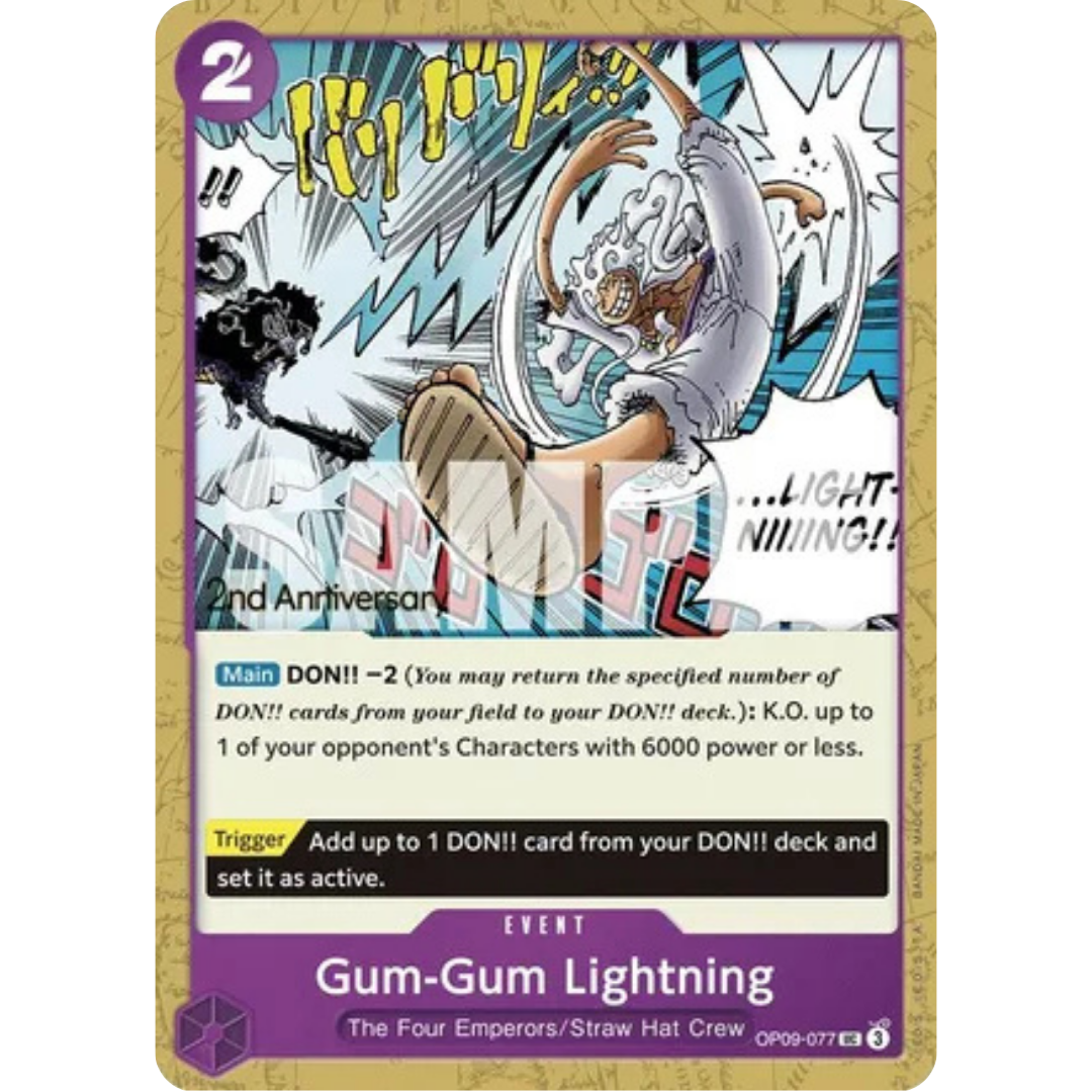Gum-Gum Lightning (OP09-077) - Emperors in the New World: 2nd Anniversary Tournament Cards