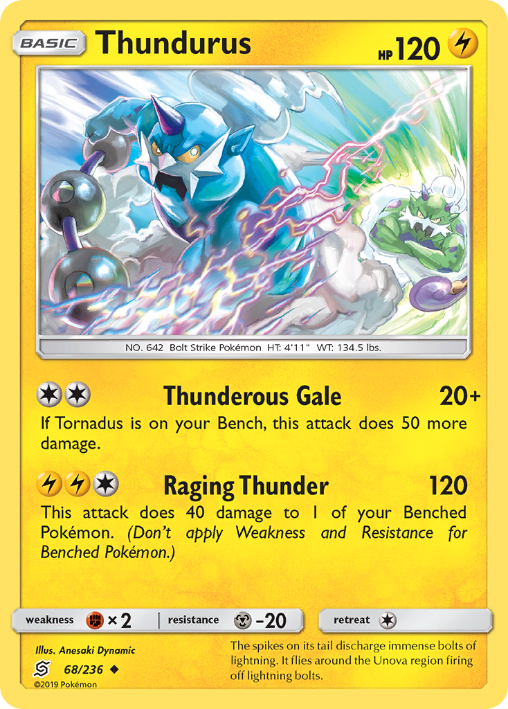 Thundurus 068  SM  Unified Minds - Uncommon