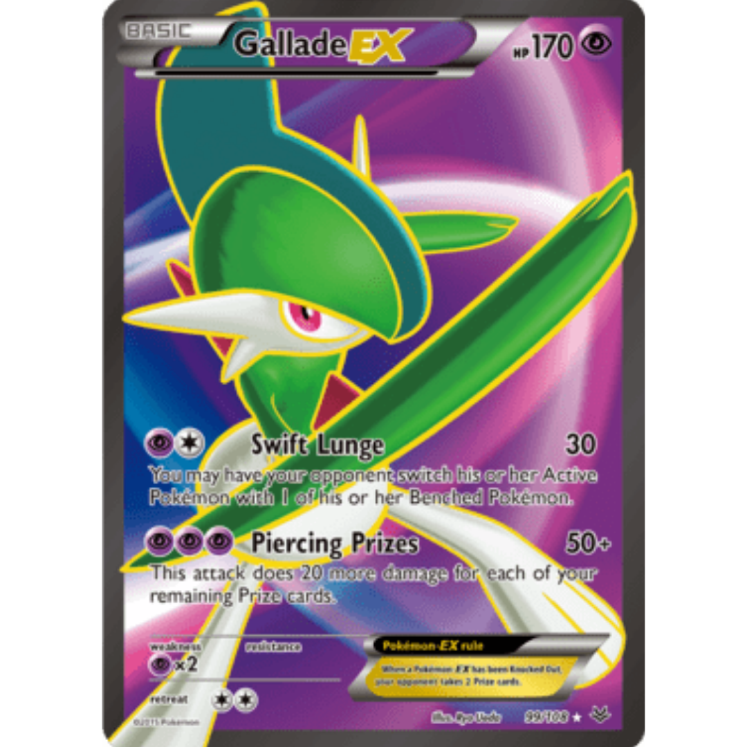 Gallade EX (99 Full Art) 099/108  - Holofoil XY  Roaring Skies - Ultra Rare