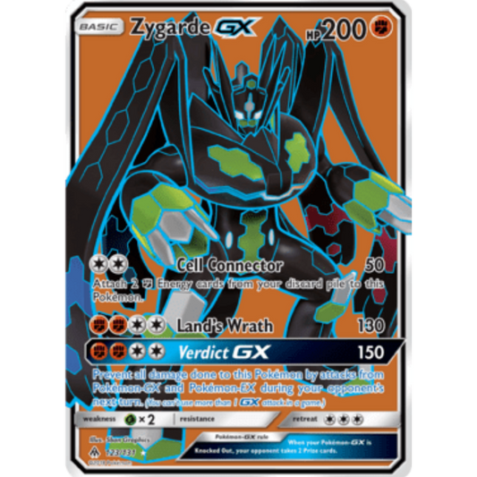 Zygarde GX (Full Art) 123  - Holofoil SM  Forbidden Light - Ultra Rare