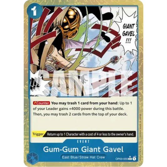 Gum-Gum Giant Gavel (Textured Foil) (OP03-055) - Premium Booster -The Best- Foil