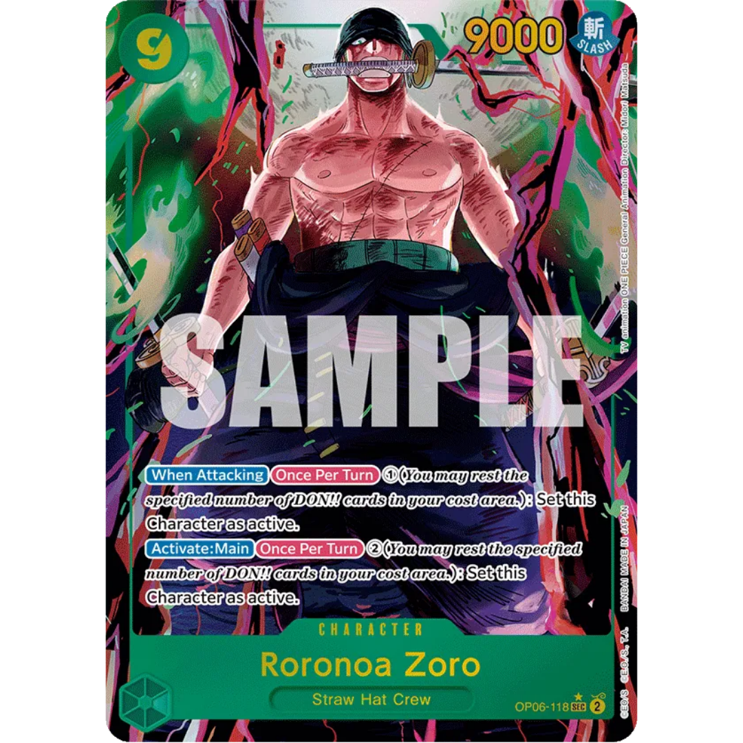 Roronoa Zoro (Alternate Art) (OP06-118) - Wings of the Captain Foil