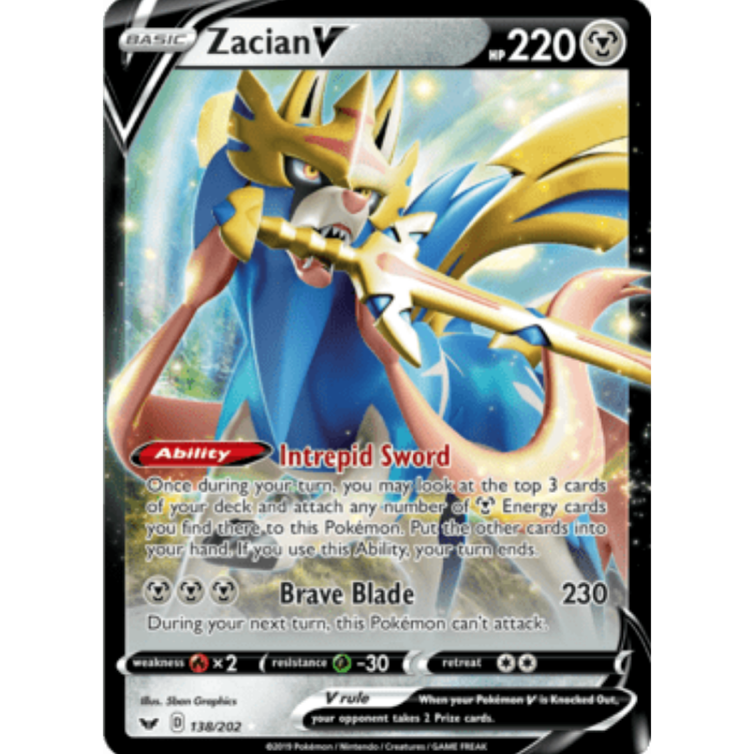 Zacian V - 138/202/202  - Holofoil Jumbo Cards - Promo
