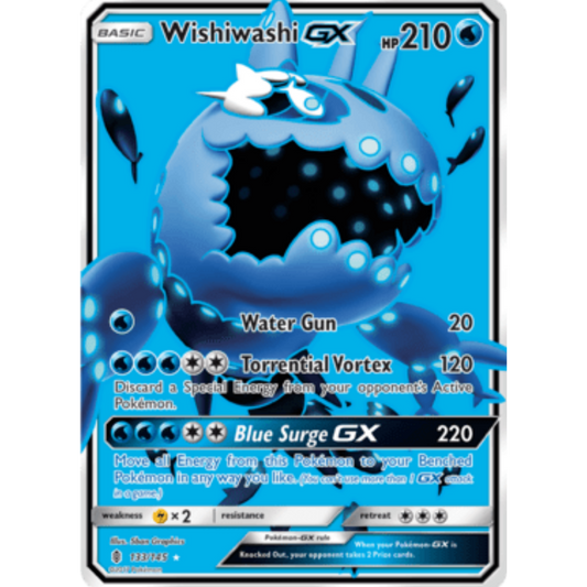 Wishiwashi GX (Full Art) 133  - Holofoil SM  Guardians Rising - Ultra Rare