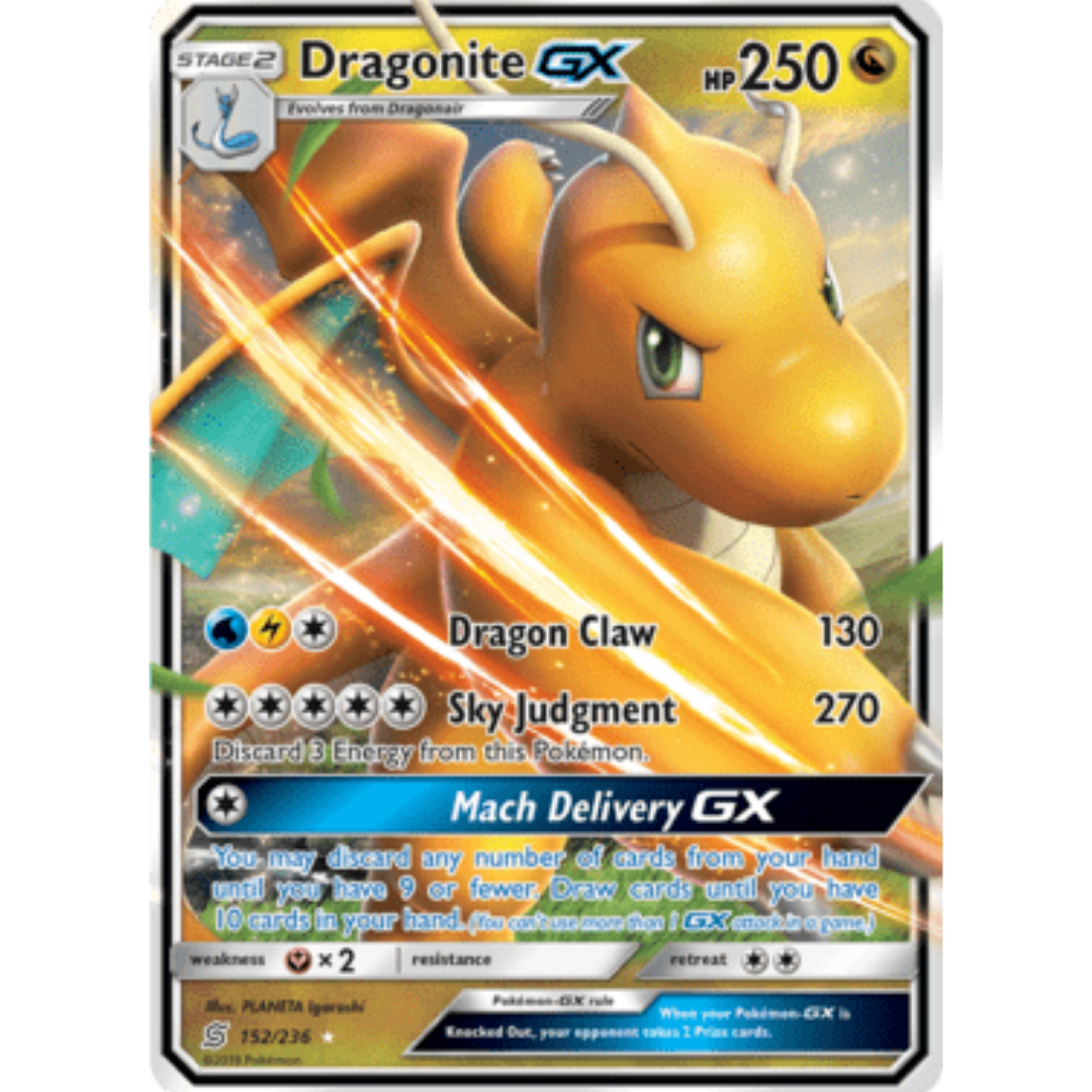Dragonite GX 152/236  - Holofoil SM  Unified Minds - Ultra Rare