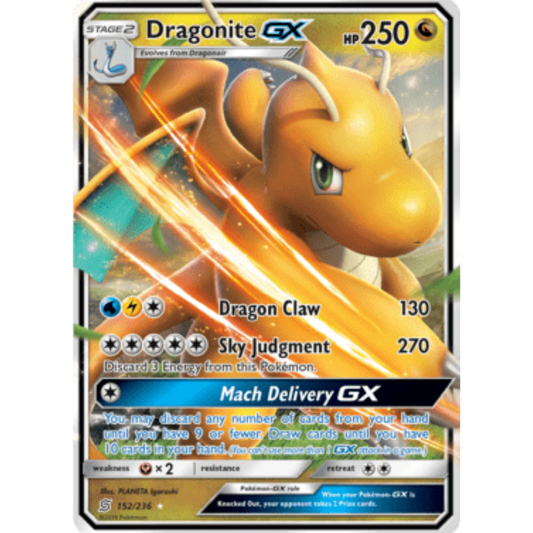 Dragonite GX 152/236  - Holofoil SM  Unified Minds - Ultra Rare