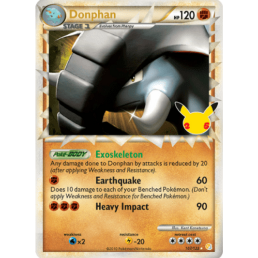 Donphan (Prime) 107/123  - Holofoil Celebrations Classic Collection - Classic Collection