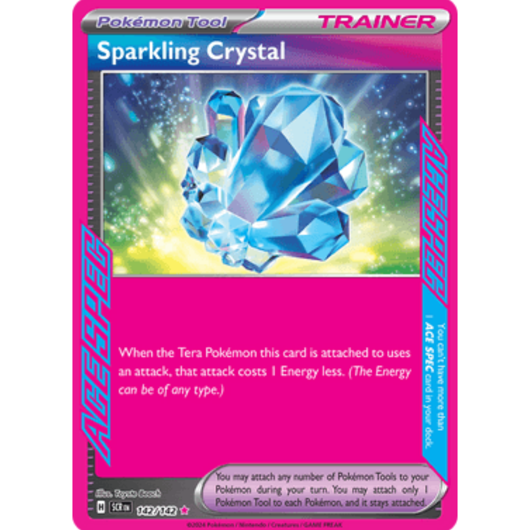 Sparkling Crystal 142/142  - Holofoil SV07 Stellar Crown - ACE SPEC Rare