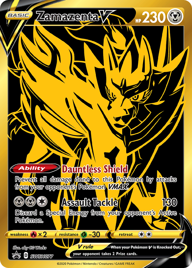 Zamazenta V SWSH077  - Holofoil SWSH Sword & Shield Promo Cards - Promo