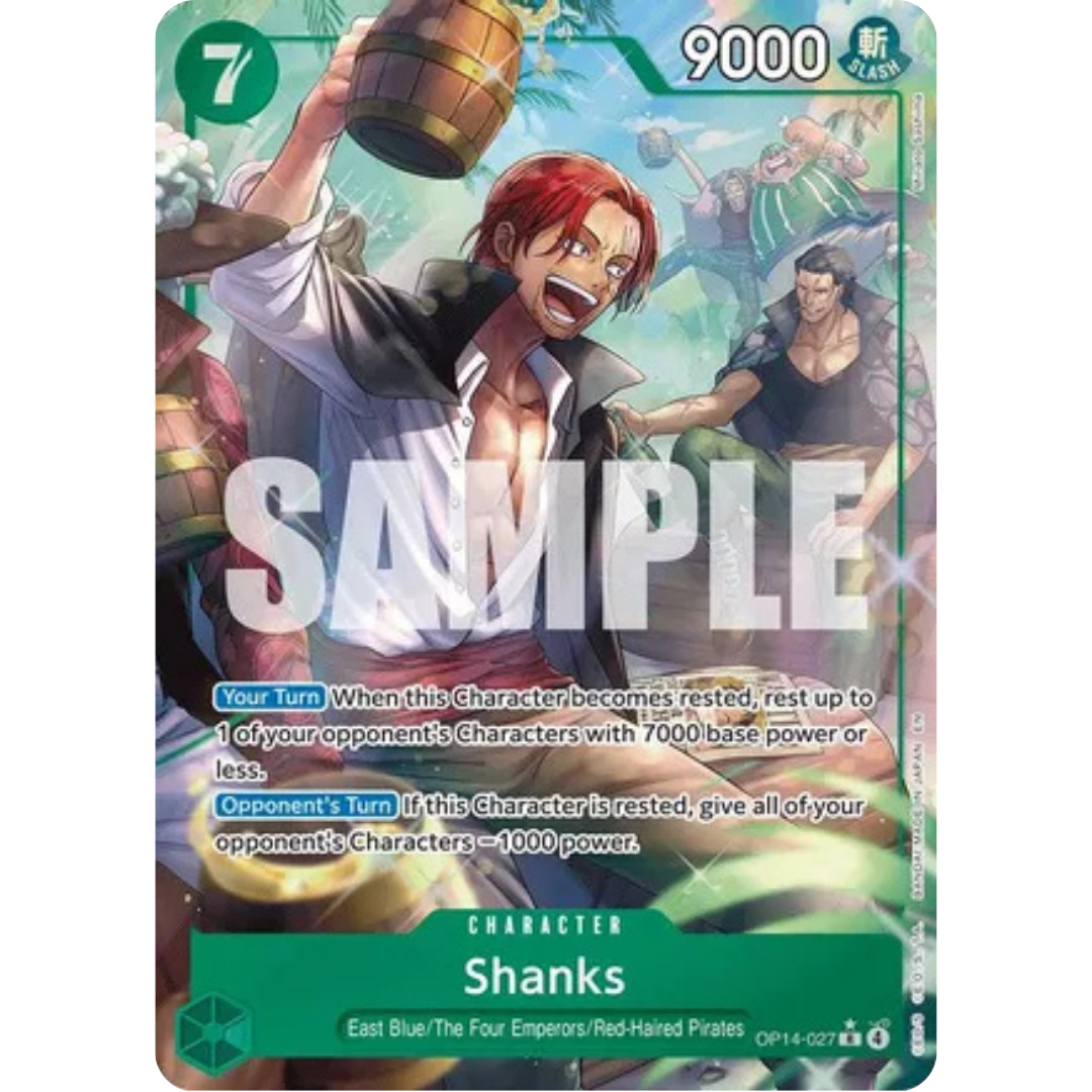 Shanks (Alternate Art) (OP14-027) - The Azure Sea's Seven Foil