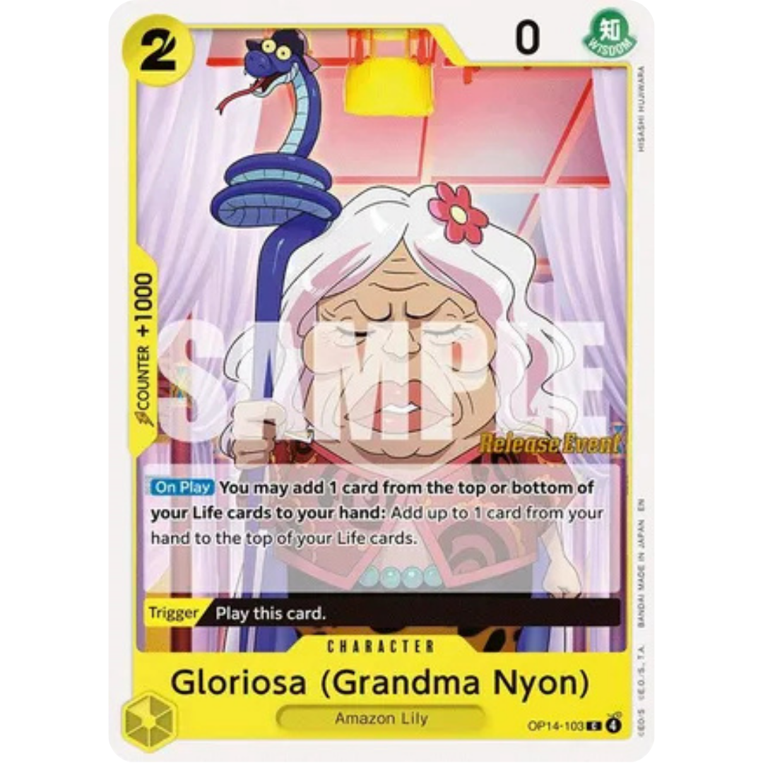 Gloriosa (Grandma Nyon) (OP14-103) - The Azure Sea's Seven Release Event Cards