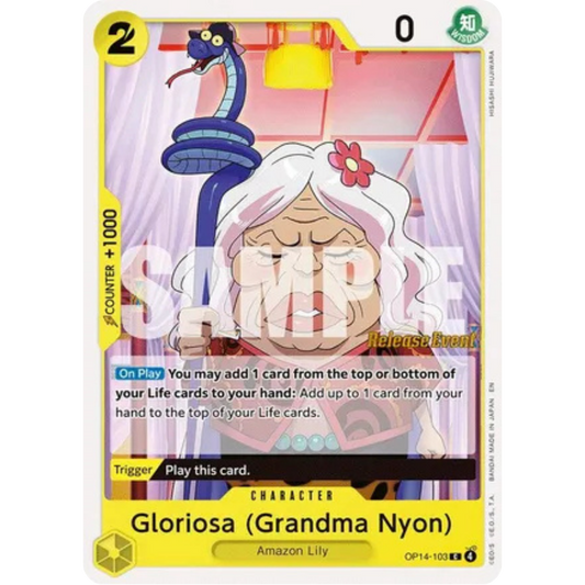 Gloriosa (Grandma Nyon) (OP14-103) - The Azure Sea's Seven Release Event Cards