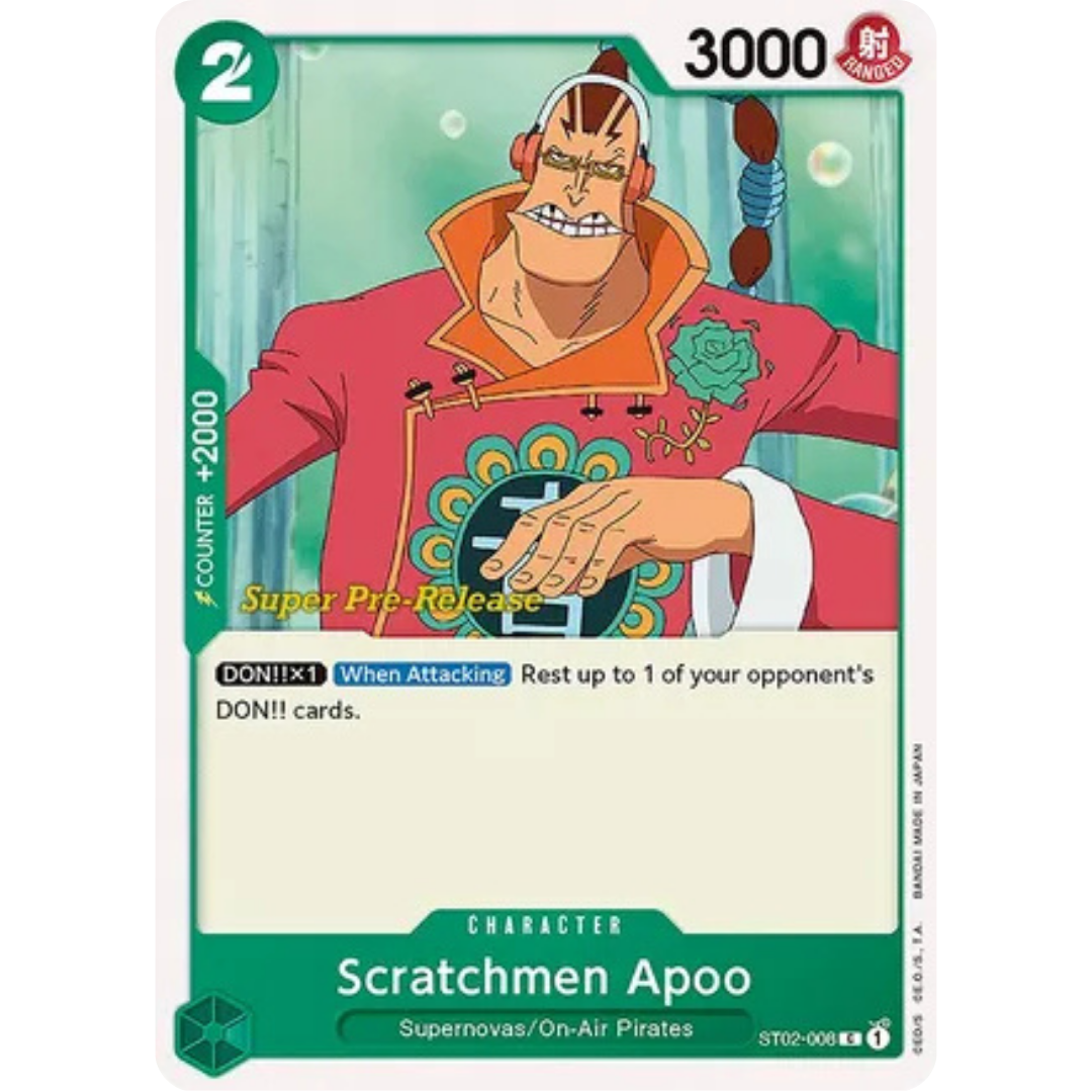 Scratchmen Apoo (ST02-008) - Super Pre-Release Starter Deck 2: Worst Generation