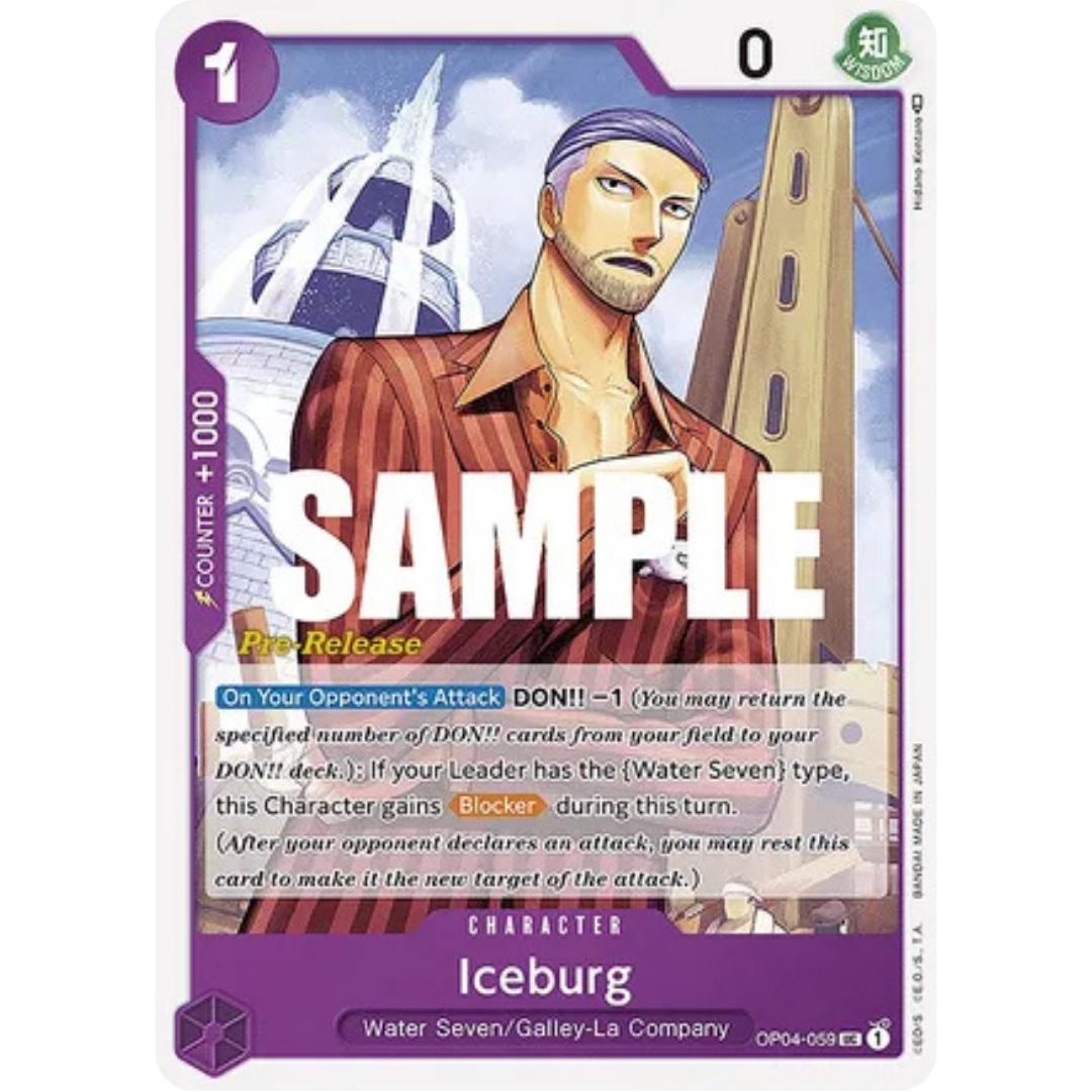 Iceburg (OP04-059) - Kingdoms of Intrigue Pre-Release Cards