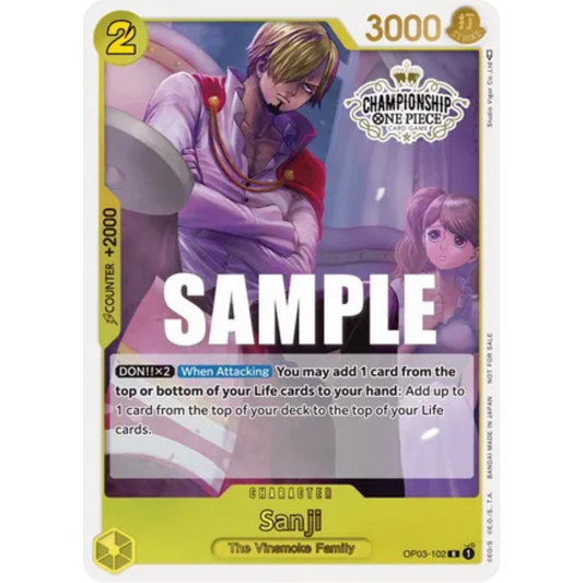 Sanji (Store Championship Participation Pack Vol. 2) (OP03-102) - One Piece Promotion Cards Foil