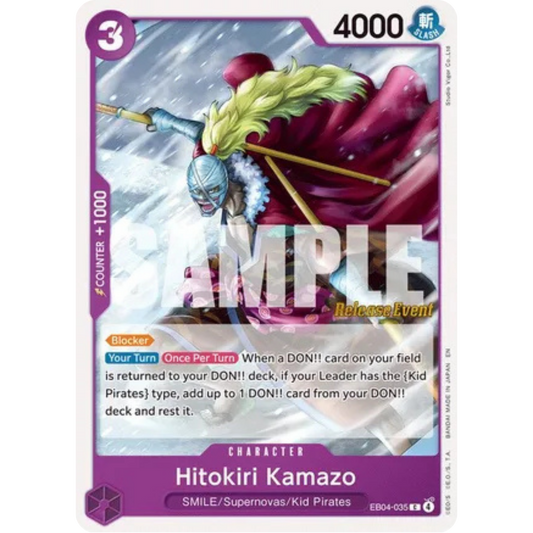 Hitokiri Kamazo (EB04-035) - The Azure Sea's Seven Release Event Cards