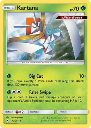 Kartana 019  - Holofoil SM  Unbroken Bonds - Holo Rare