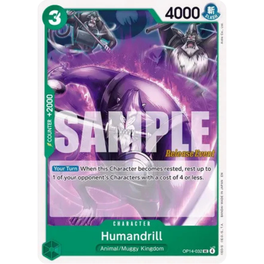 Humandrill (OP14-032) - The Azure Sea's Seven Release Event Cards