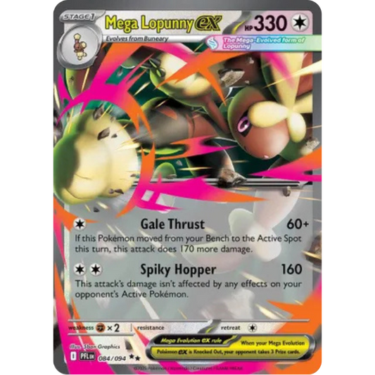 Mega Lopunny ex 084/094  - Holofoil ME02 Phantasmal Flames - Double Rare