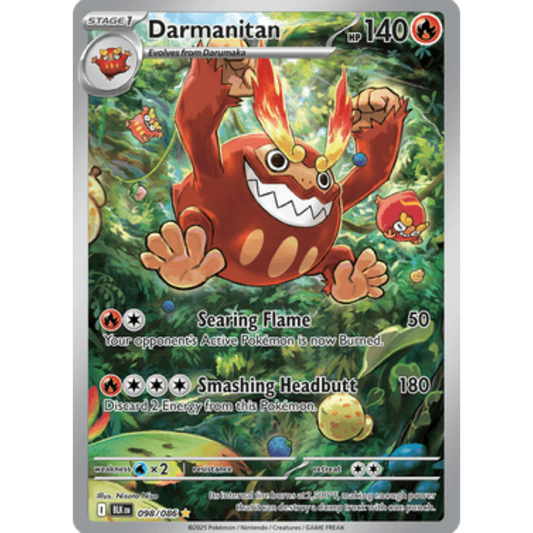 Darmanitan 098/086  - Holofoil SV Black Bolt - Illustration Rare