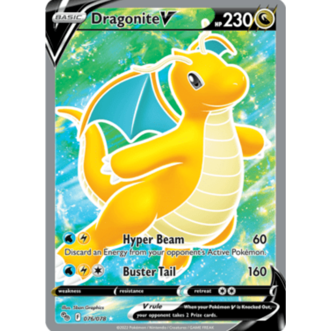 Dragonite V (Full Art) 076/078  - Holofoil Pokemon GO - Ultra Rare