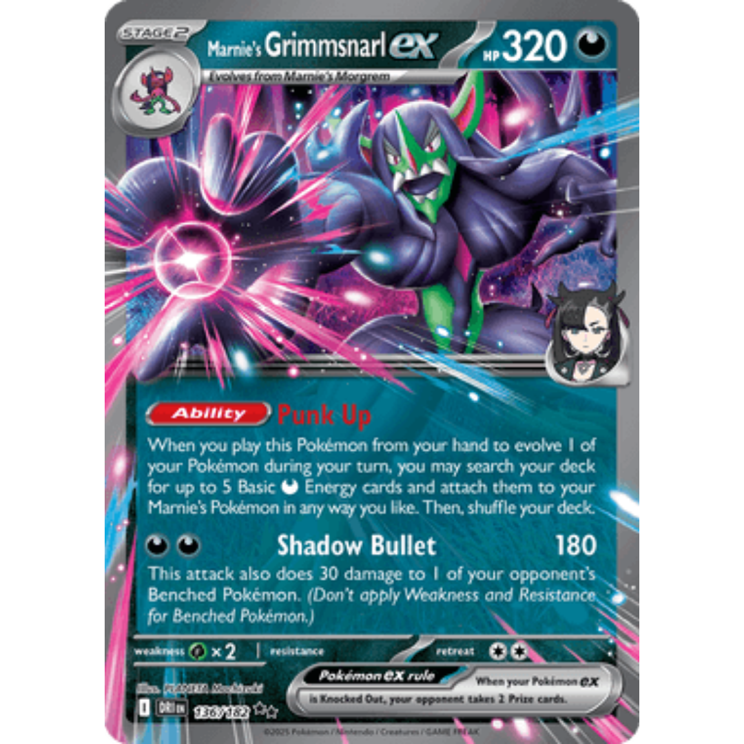 Marnie's Grimmsnarl ex 136  - Holofoil SV10 Destined Rivals - Double Rare