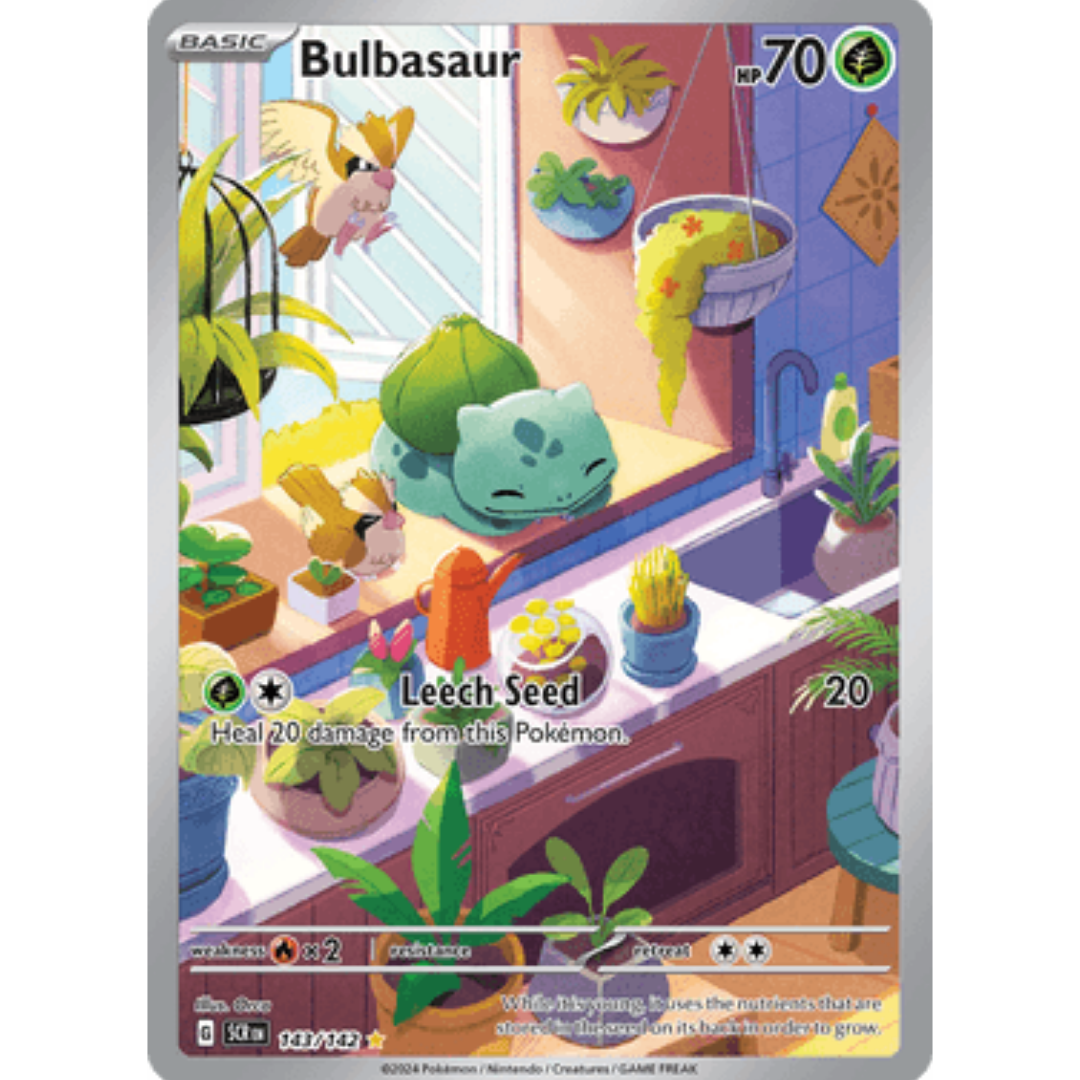 Bulbasaur 143/142  - Holofoil SV07 Stellar Crown - Illustration Rare